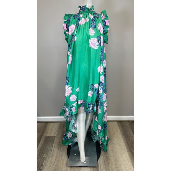 Cynthia Rowley Floral Silk Hi-Lo Dress Size XS $695 - Picture 2 of 10